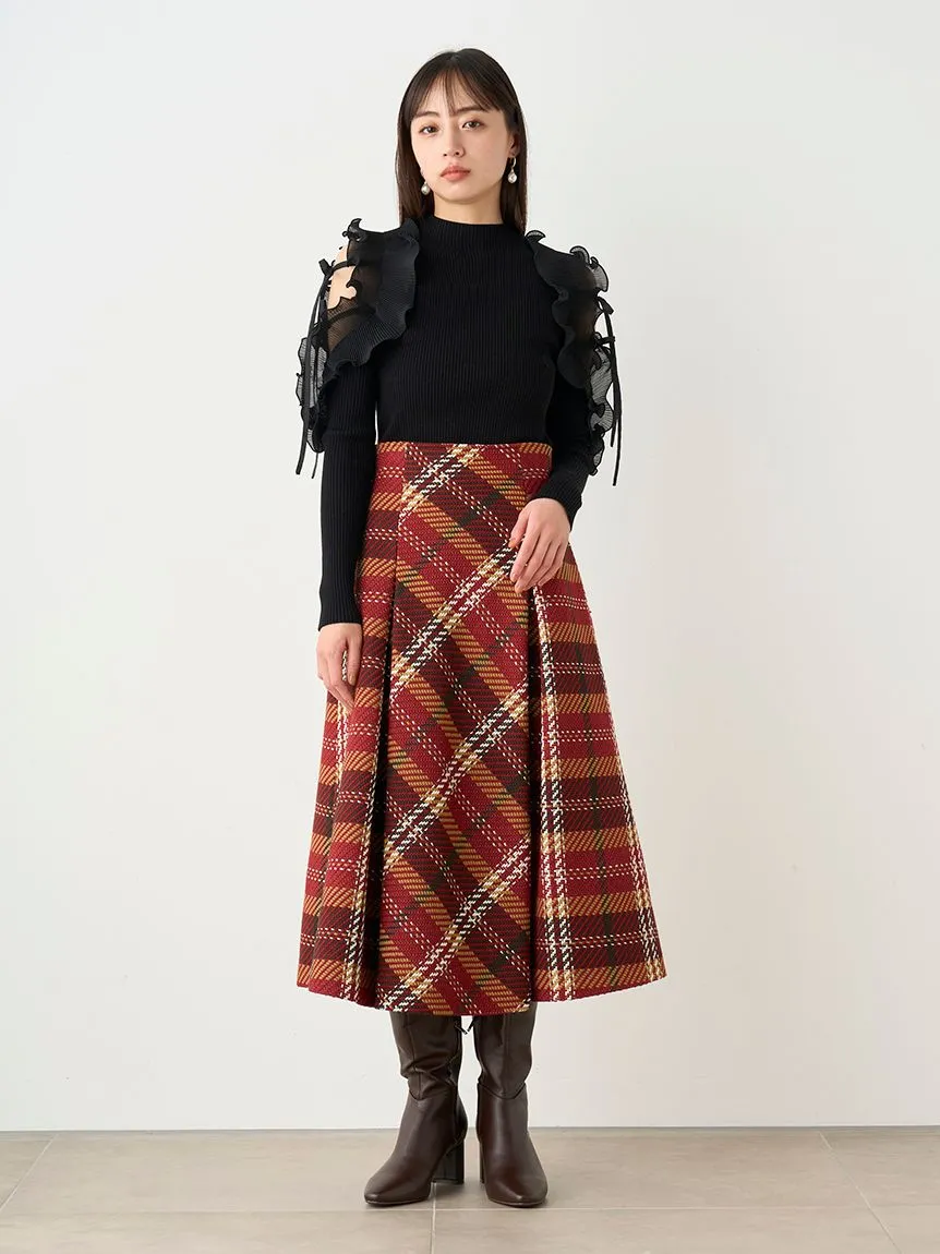 Plaid Long Circle Skirt