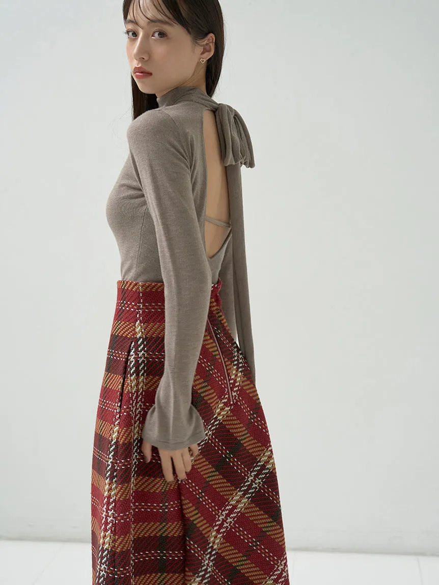 Plaid Long Circle Skirt