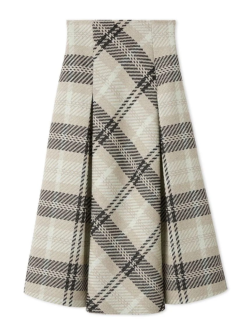 Plaid Long Circle Skirt