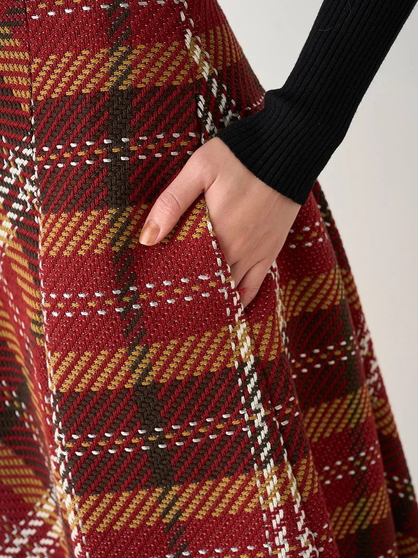 Plaid Long Circle Skirt