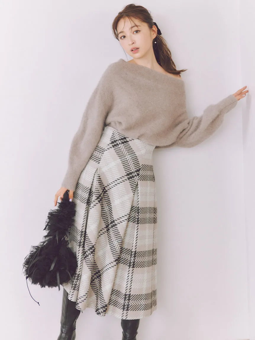 Plaid Long Circle Skirt