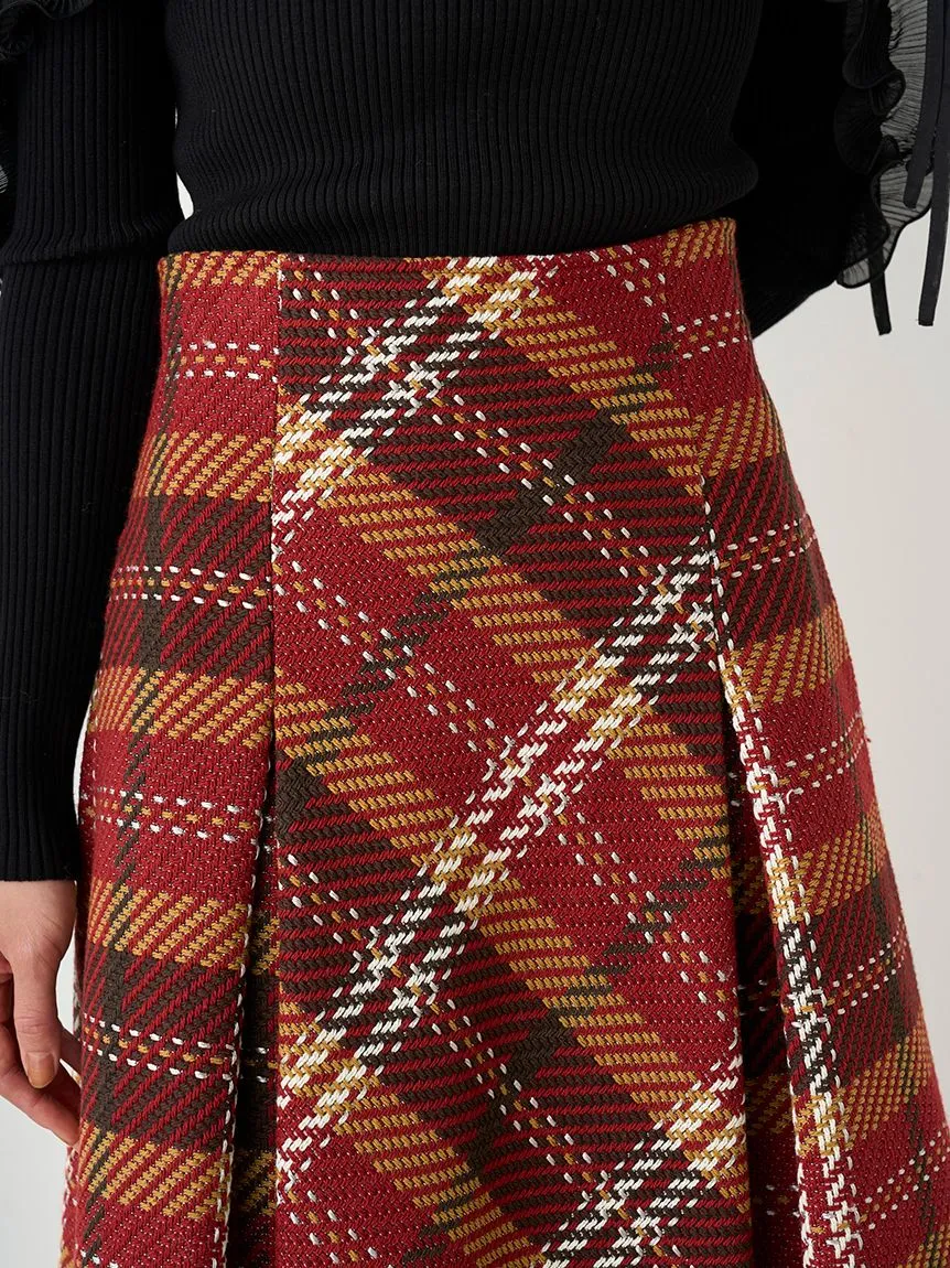 Plaid Long Circle Skirt