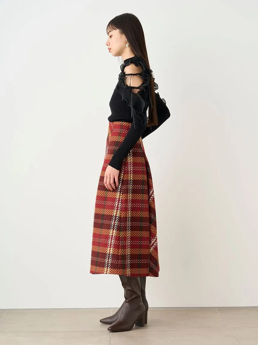 Plaid Long Circle Skirt