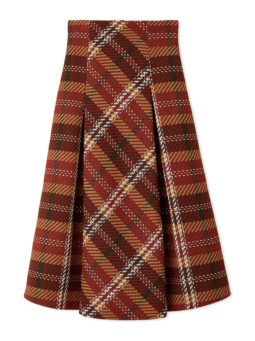 Plaid Long Circle Skirt