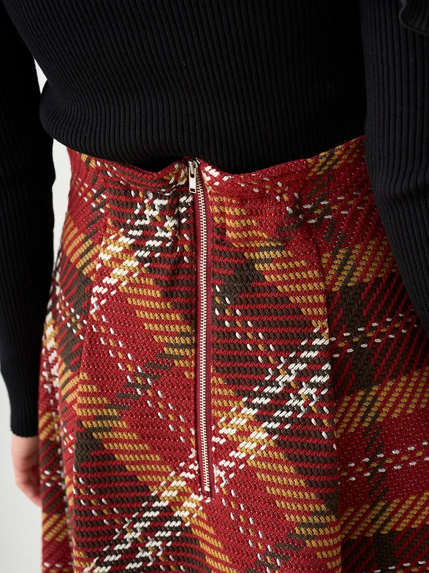 Plaid Long Circle Skirt