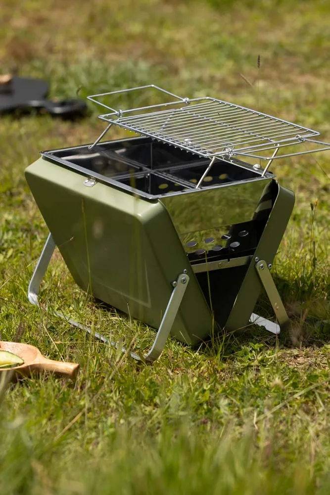 Portable Suitcase BBQ - Khaki Green