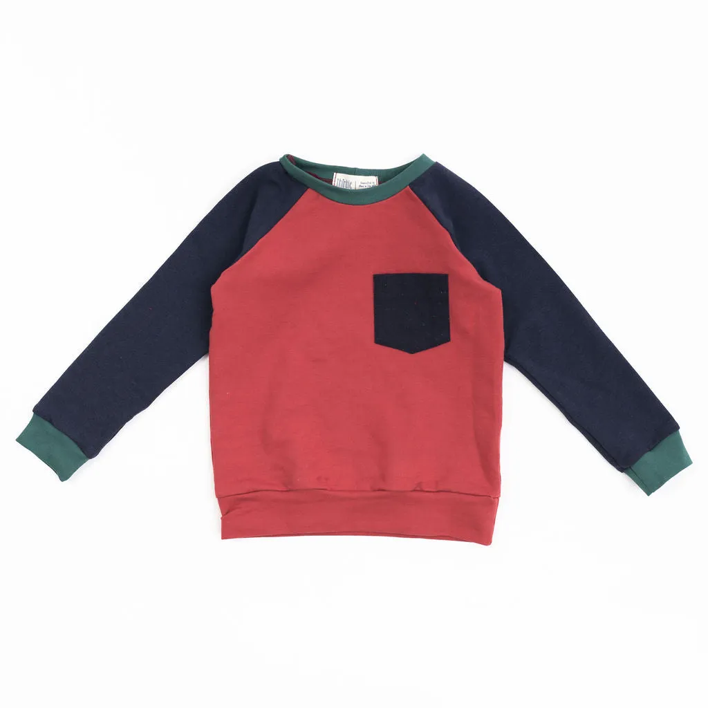 Raglan Pullover in Currant   Midnight