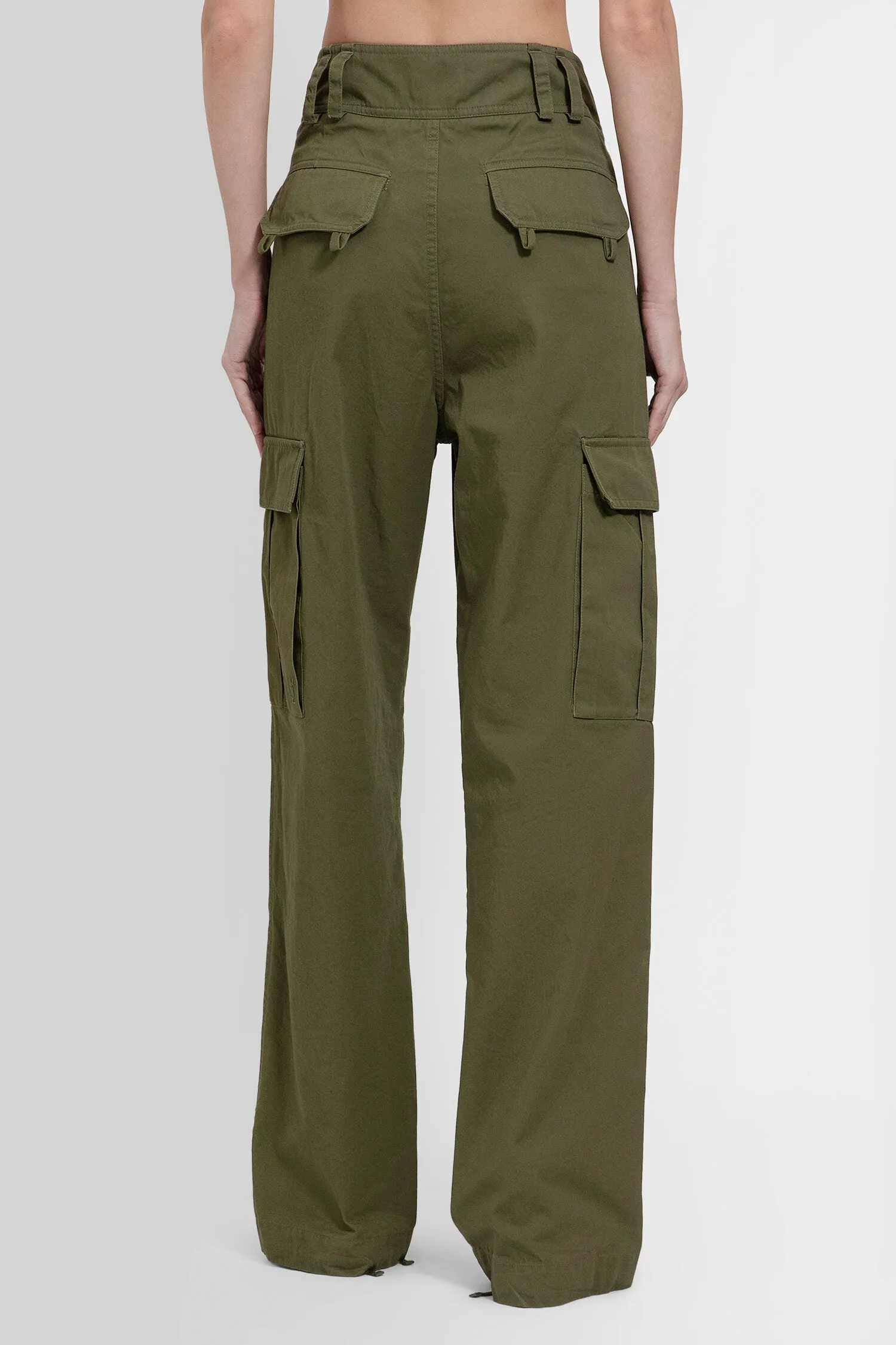 SAINT LAURENT WOMAN GREEN TROUSERS