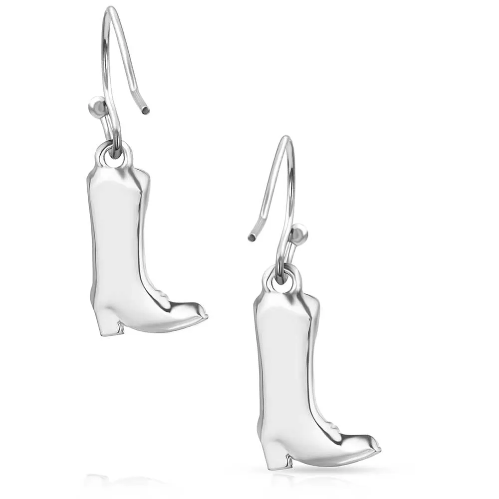 Sculpted Cowboy Boot Earrings- Montana Silversmiths for Bourbon Cowgirl