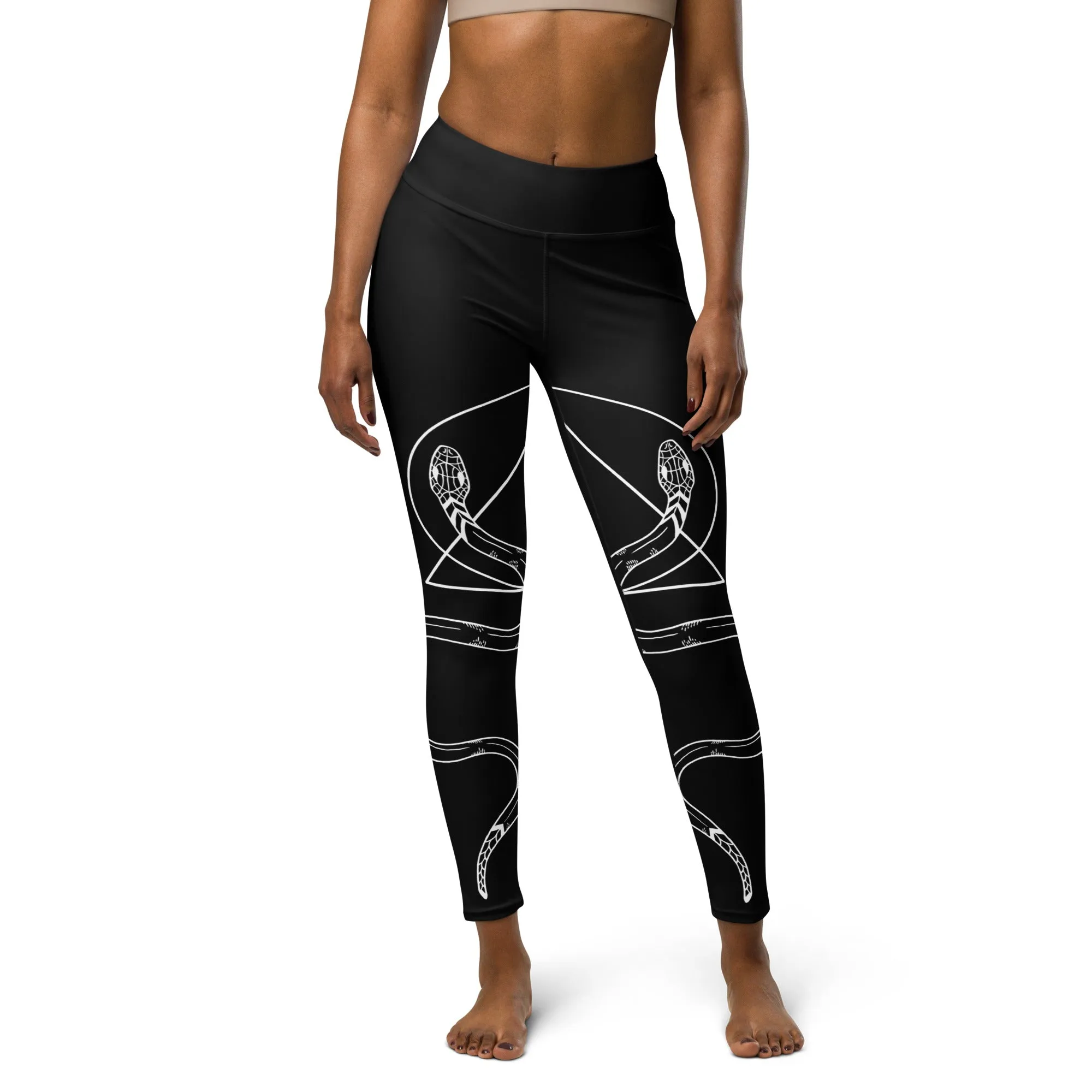 Snake Guardians Leggings - Vegan UPF 50  Protection Dark Academia Goth Yoga Activewear Occult Witchy Leisurewear