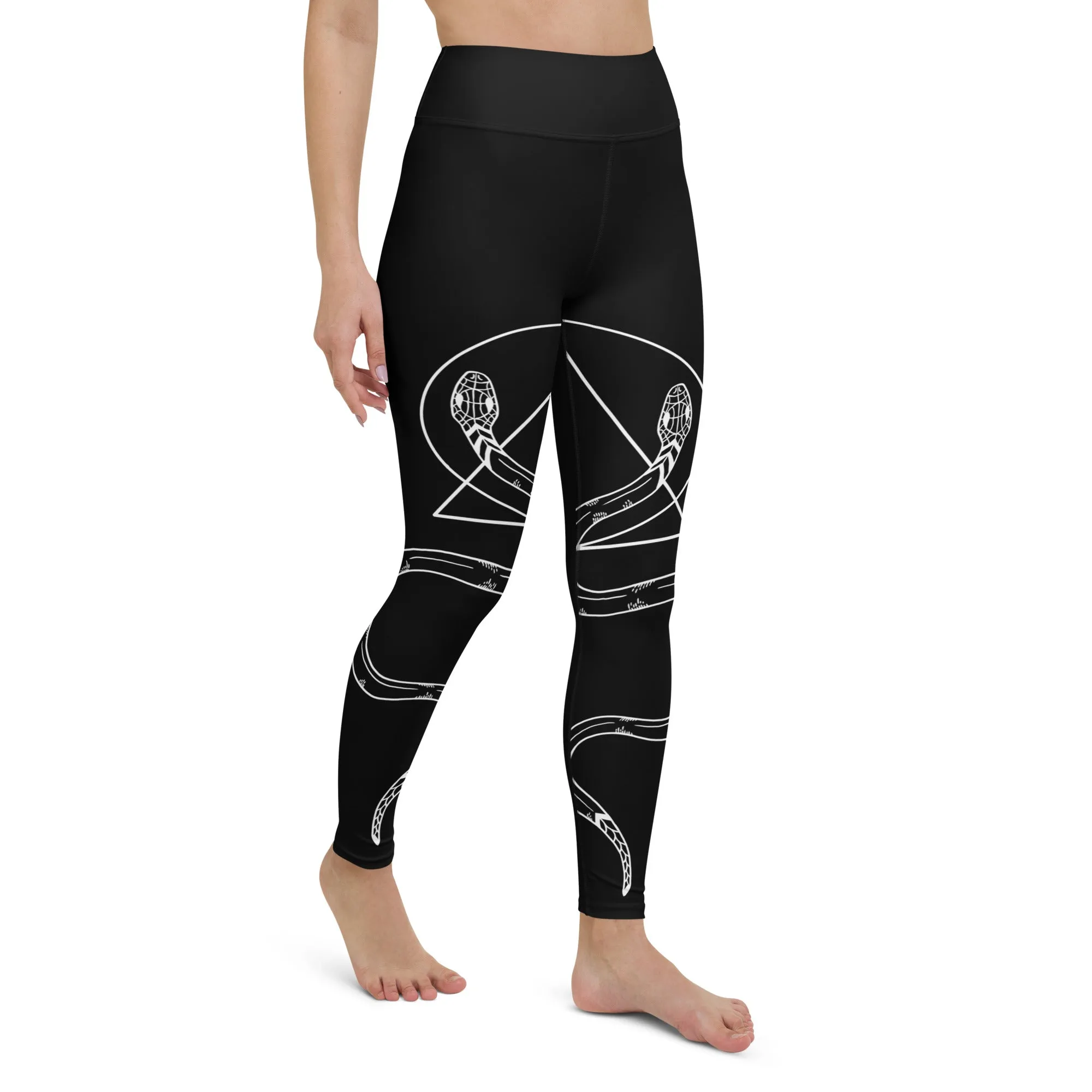 Snake Guardians Leggings - Vegan UPF 50  Protection Dark Academia Goth Yoga Activewear Occult Witchy Leisurewear