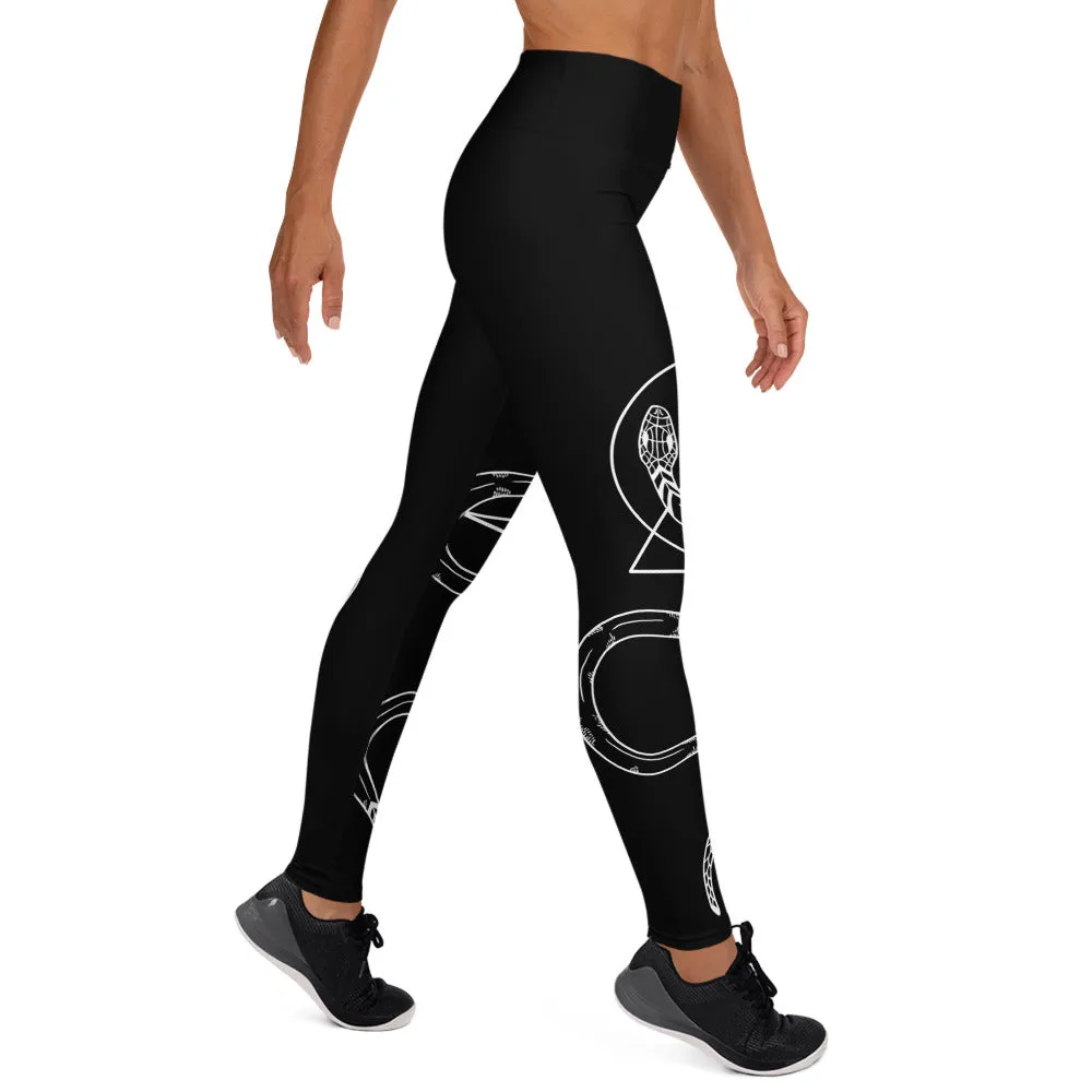 Snake Guardians Leggings - Vegan UPF 50  Protection Dark Academia Goth Yoga Activewear Occult Witchy Leisurewear