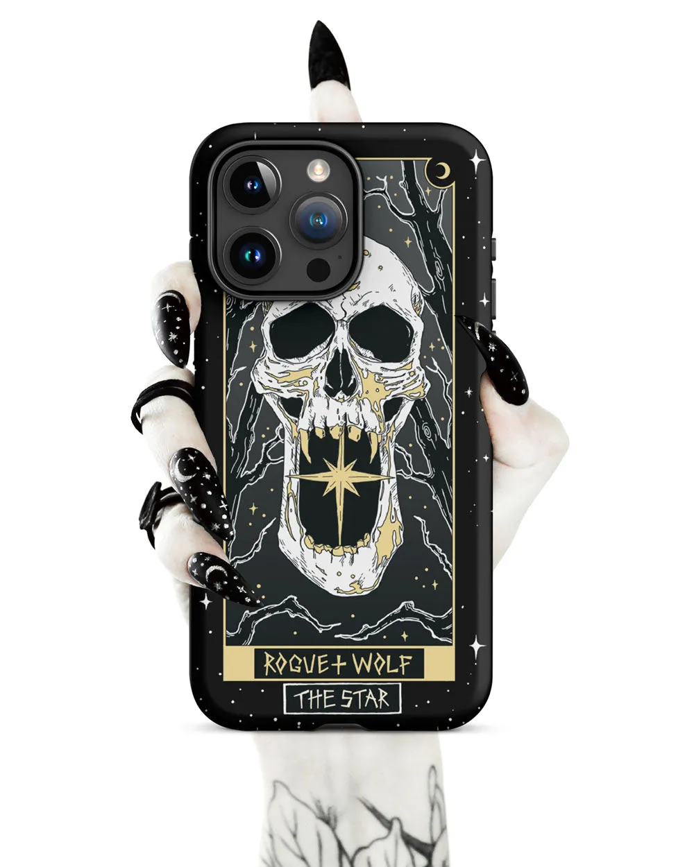 Star Tarot Tough Phone Case for iPhone - Shockproof Anti-scratch Witchy Accessory Goth Cover