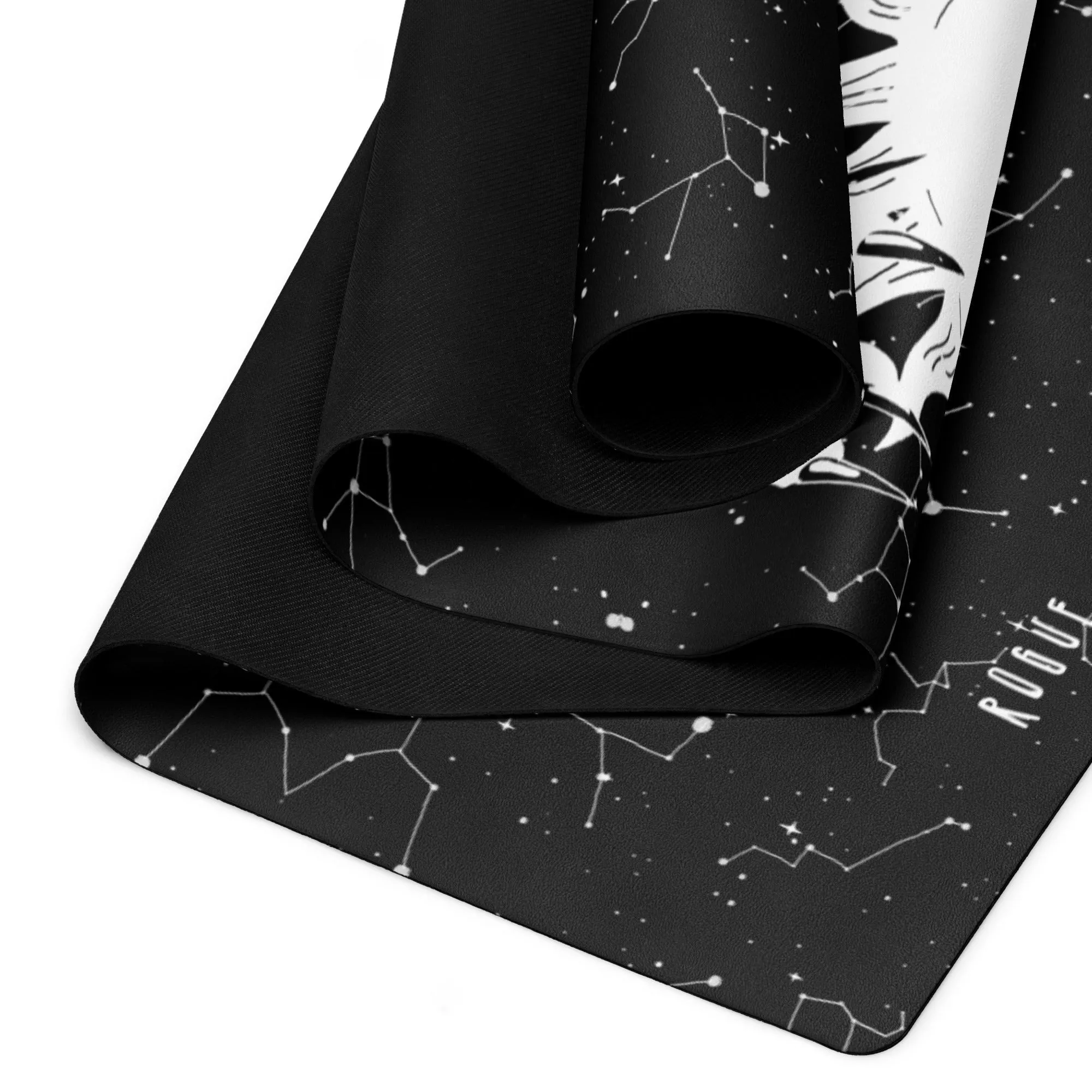 Starlight Yoga Mat - Witchy Goth Non Slip Mat for Home Workouts Pilates Stretching Floor Workouts Gothic Gift for yoga lovers