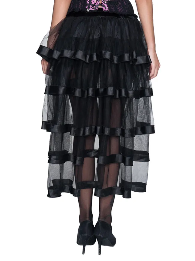 Steampunk Fashion High Low Layered Skirt