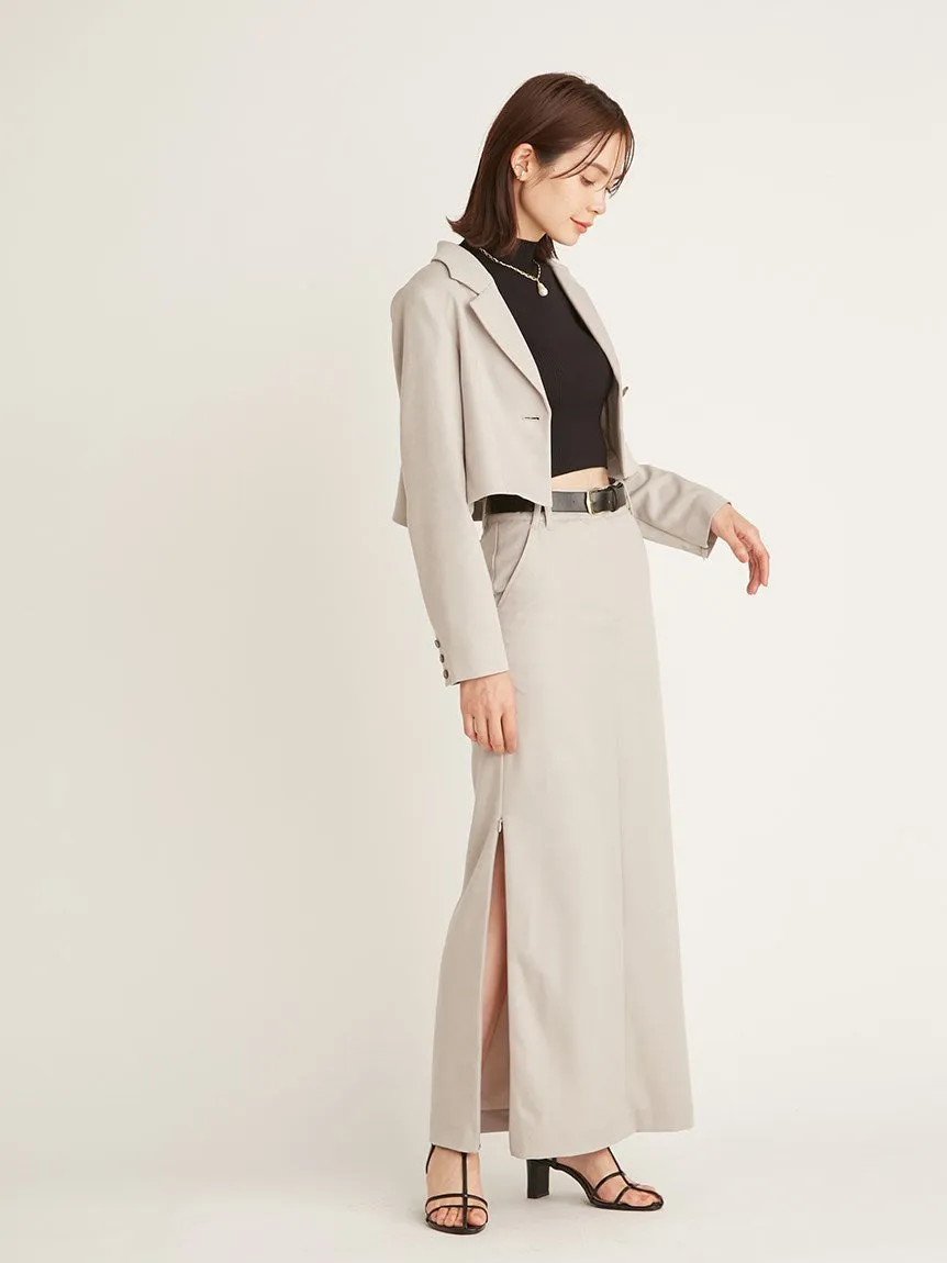 Sustainable Straight Maxi Side Slit Skirt