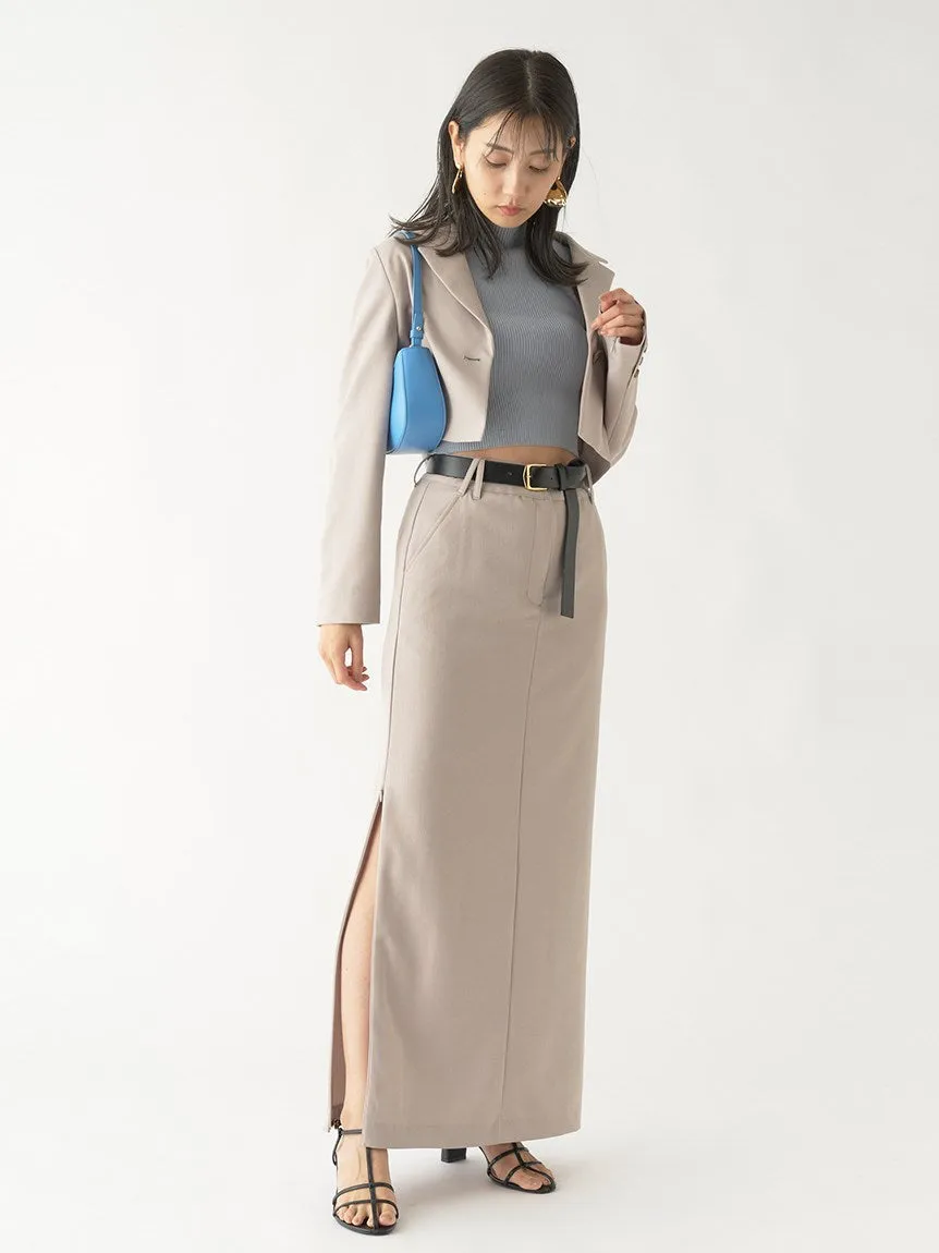 Sustainable Straight Maxi Side Slit Skirt