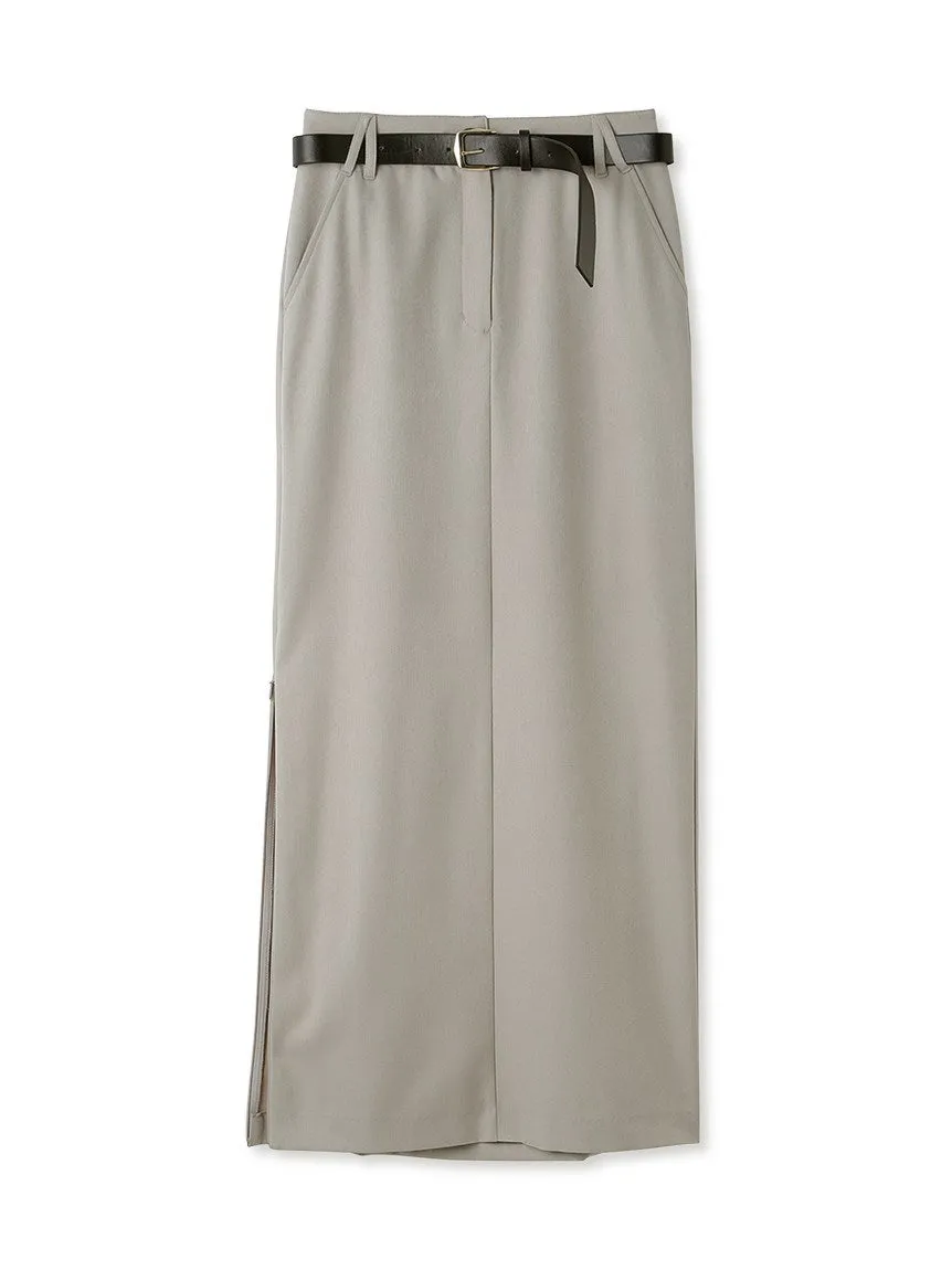 Sustainable Straight Maxi Side Slit Skirt