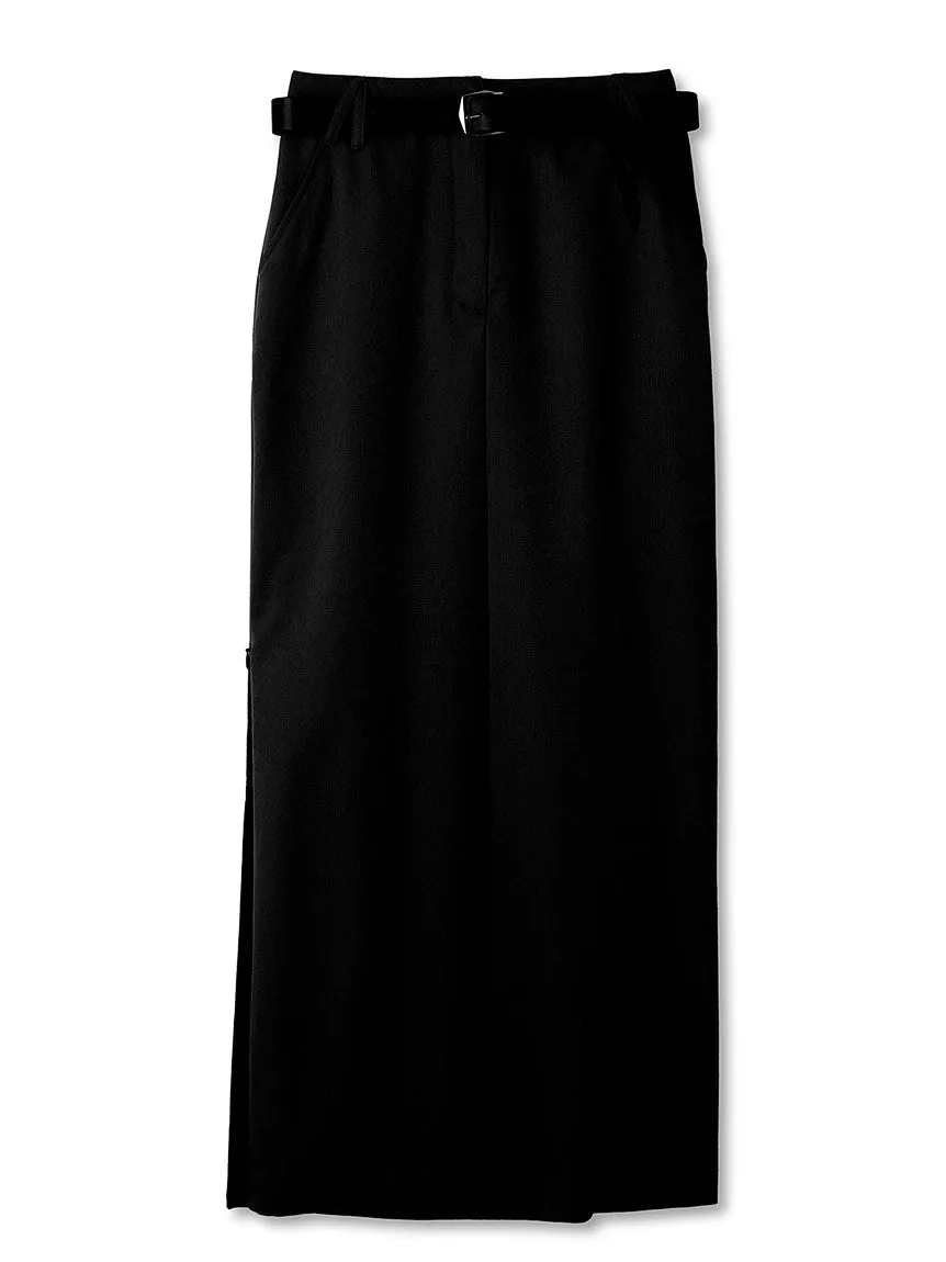 Sustainable Straight Maxi Side Slit Skirt