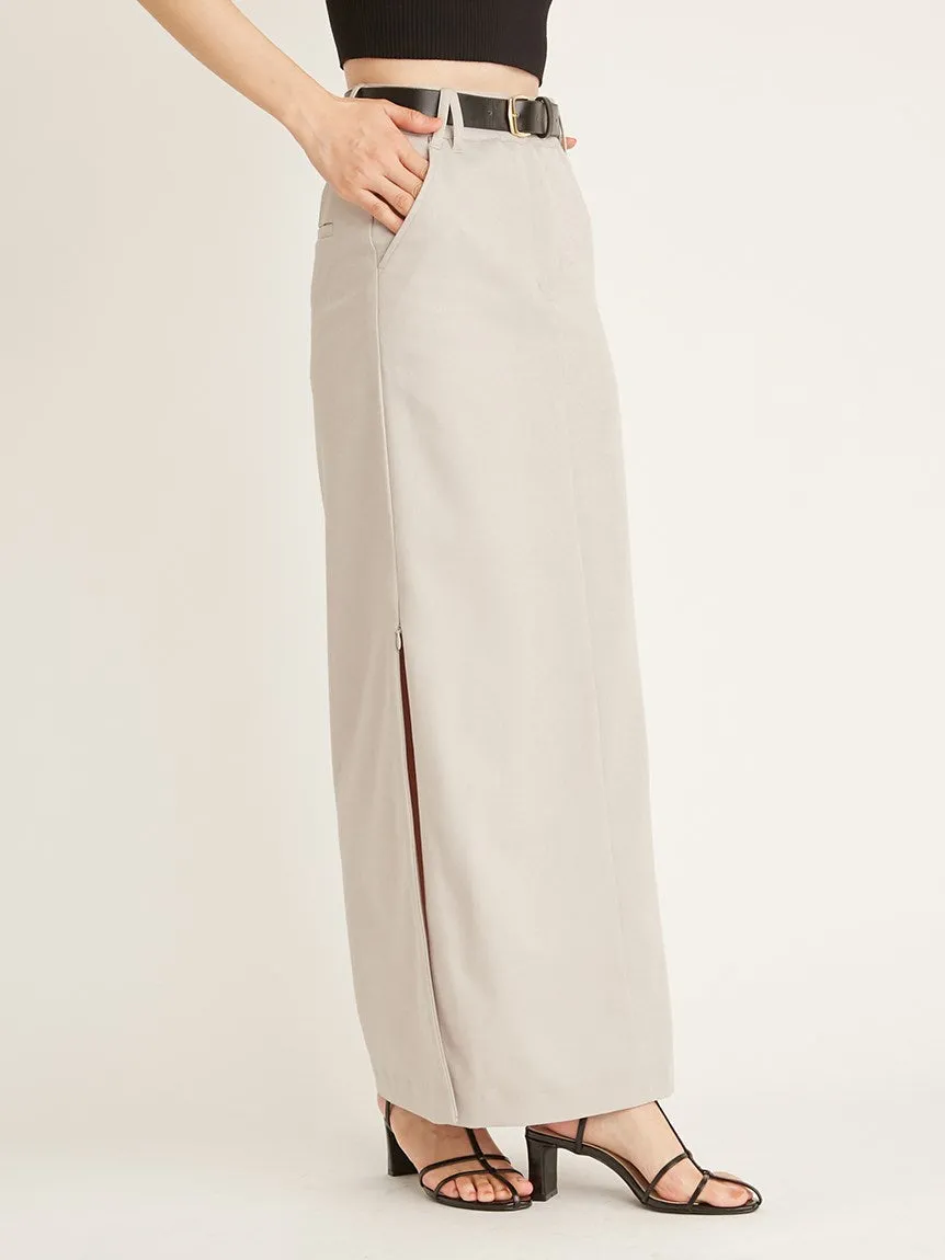 Sustainable Straight Maxi Side Slit Skirt