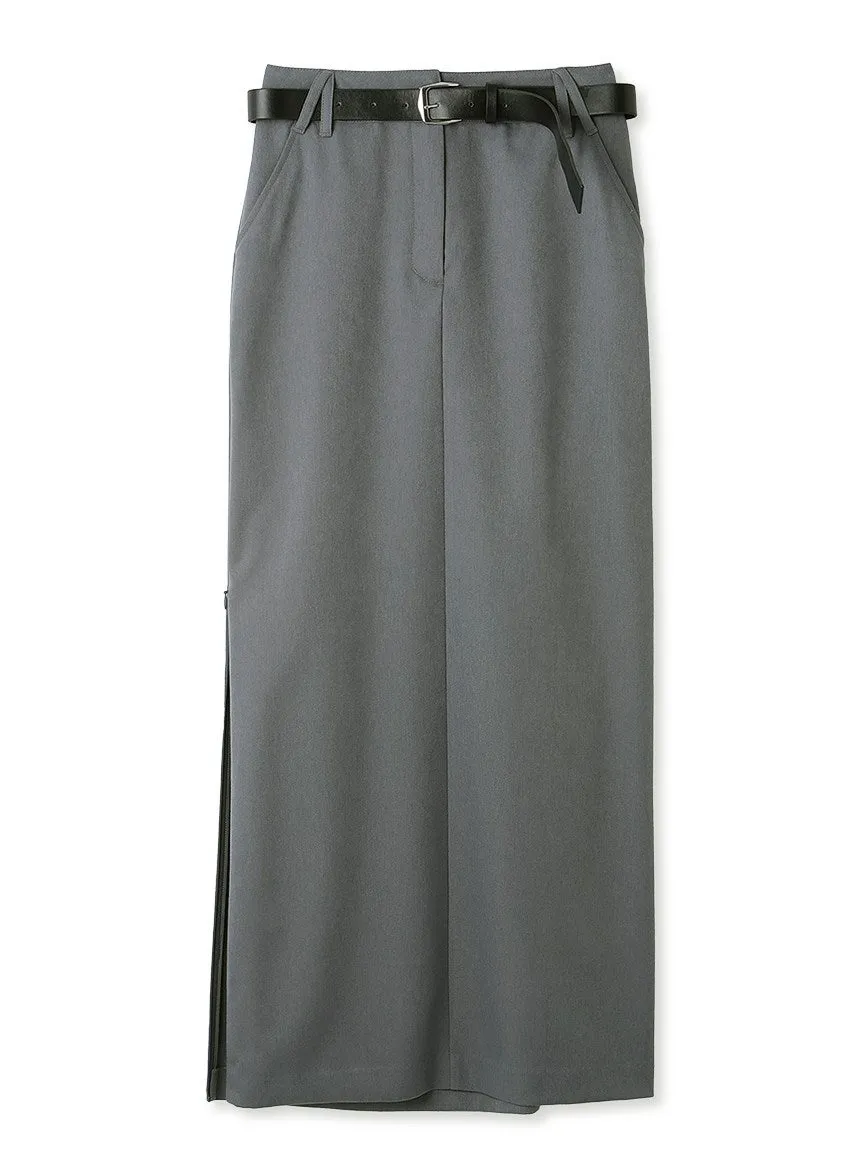 Sustainable Straight Maxi Side Slit Skirt