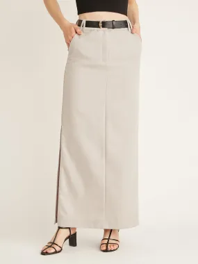 Sustainable Straight Maxi Side Slit Skirt