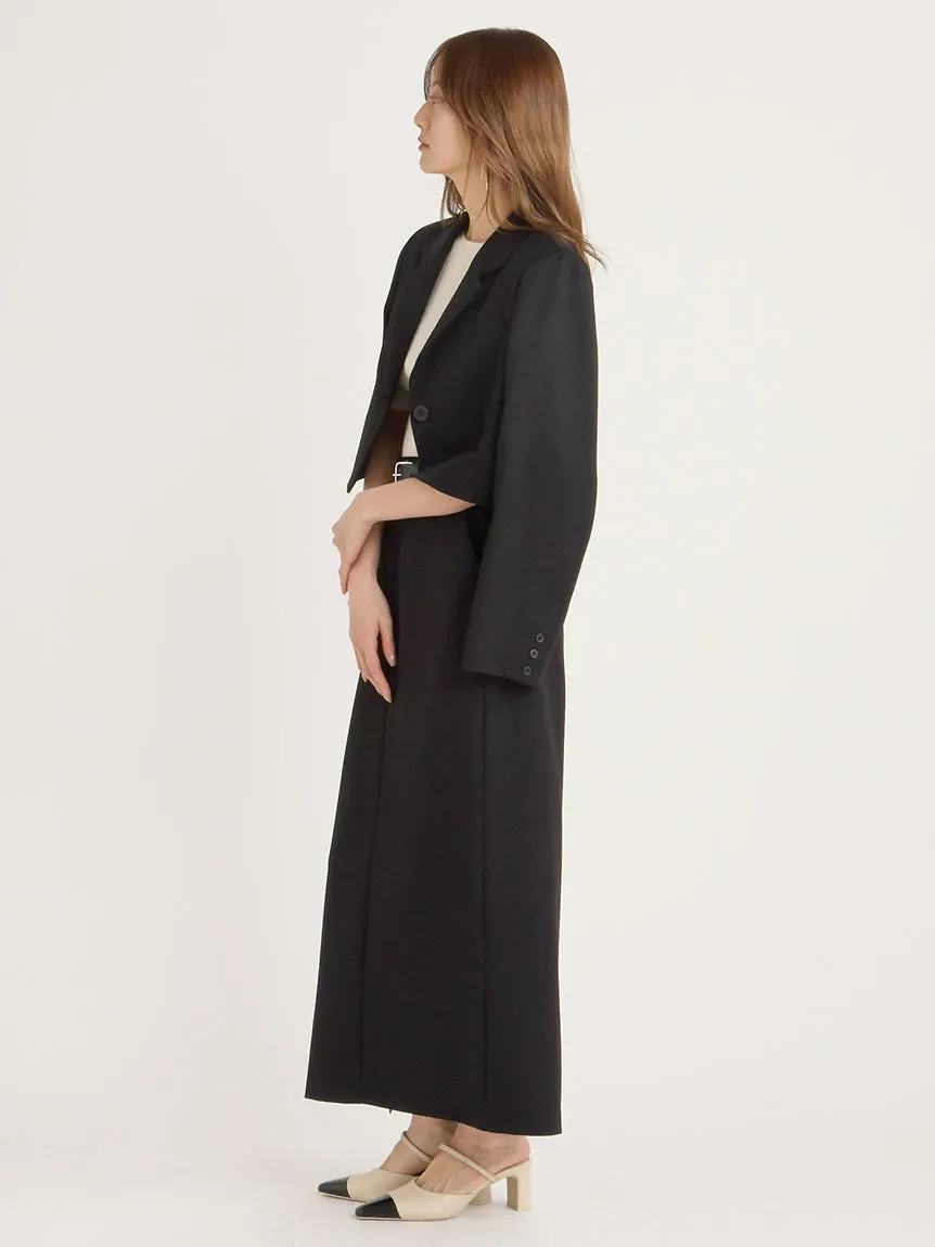 Sustainable Straight Maxi Side Slit Skirt