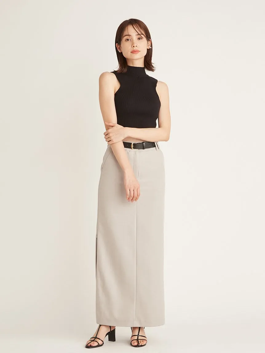 Sustainable Straight Maxi Side Slit Skirt