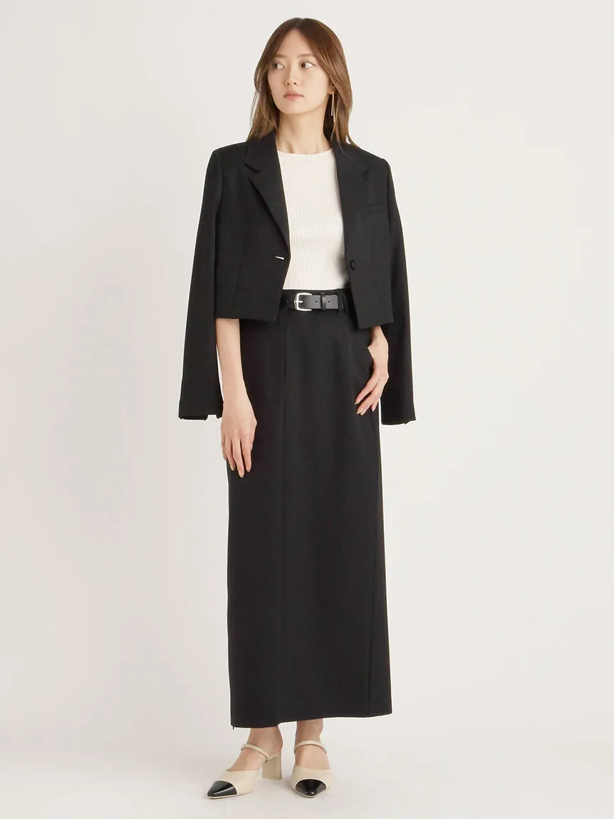 Sustainable Straight Maxi Side Slit Skirt