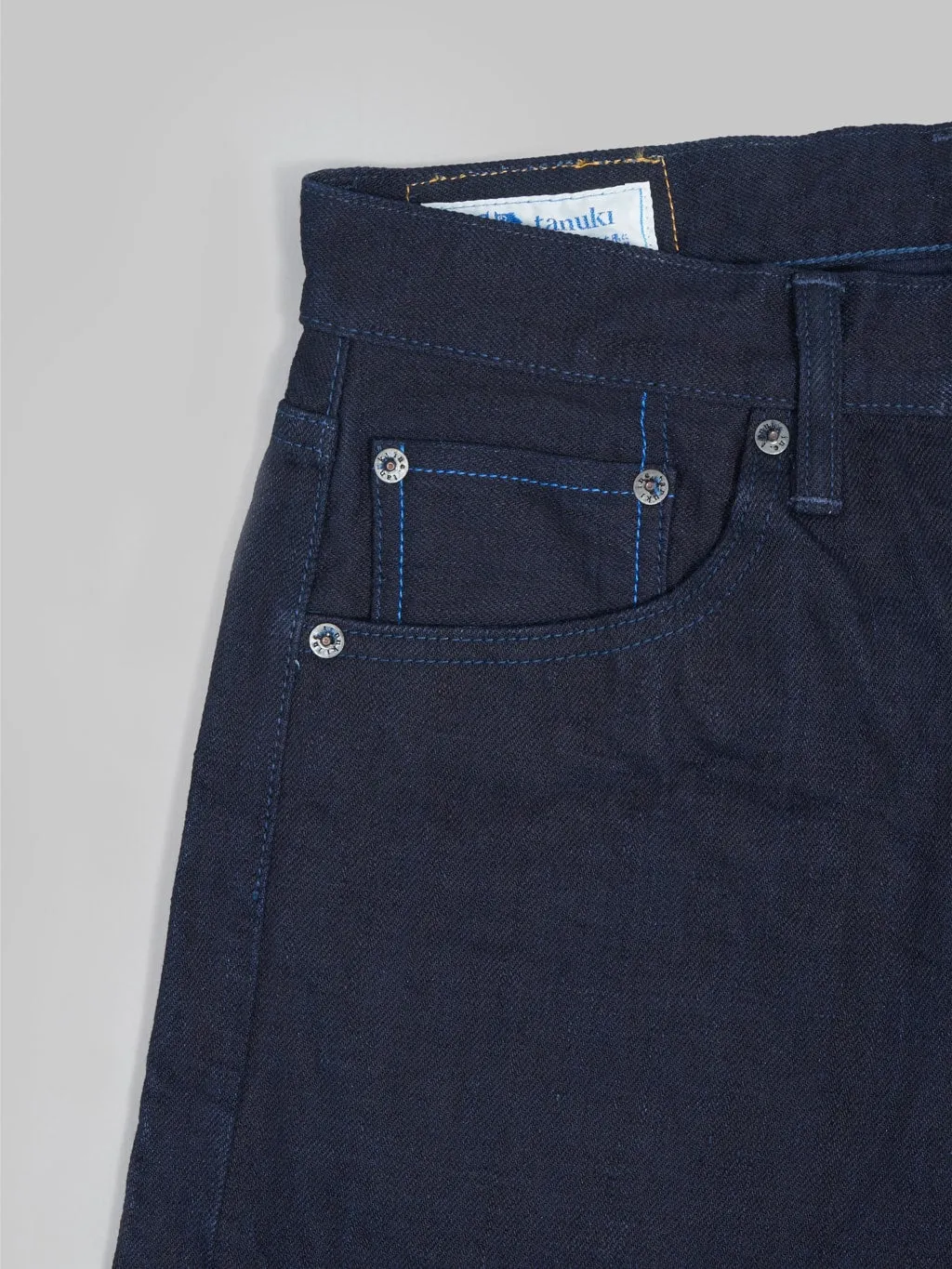 Tanuki IDHT "Indigo x Indigo" 15oz High Tapered Jeans