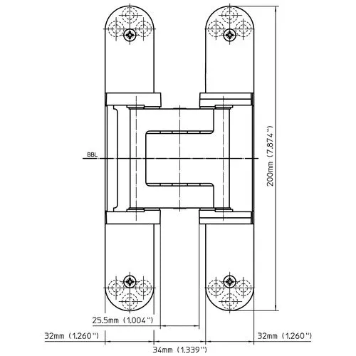 Tectus - Simonswerk - TE 540 3D A8 Concealed Hinge (Each)