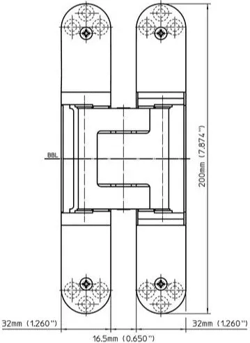 Tectus - Simonswerk - TE 540 3D Concealed Hinge (Each)