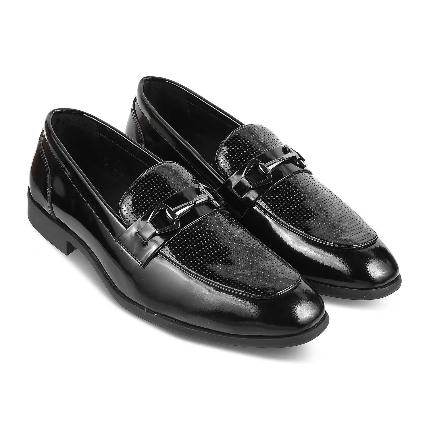 The Obama Black Men's Leather Loafers Tresmode