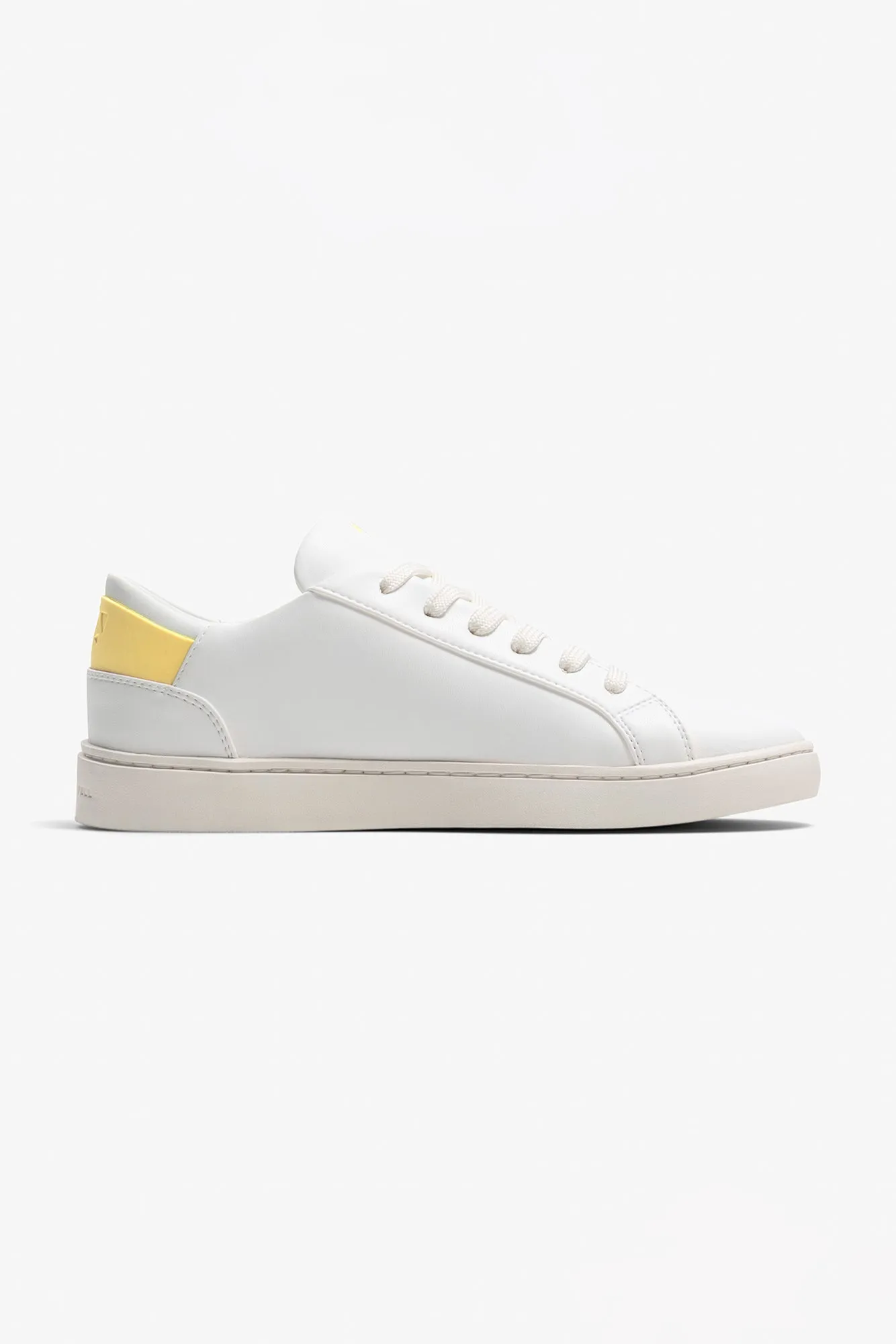 Thousand Fell Lace Up Sneaker - White and Starstruck Yellow