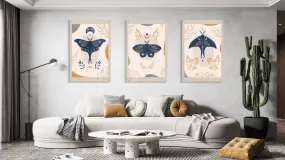 Vintage Pattern Set of 3 Prints Modern Wall Art Modern Artwork