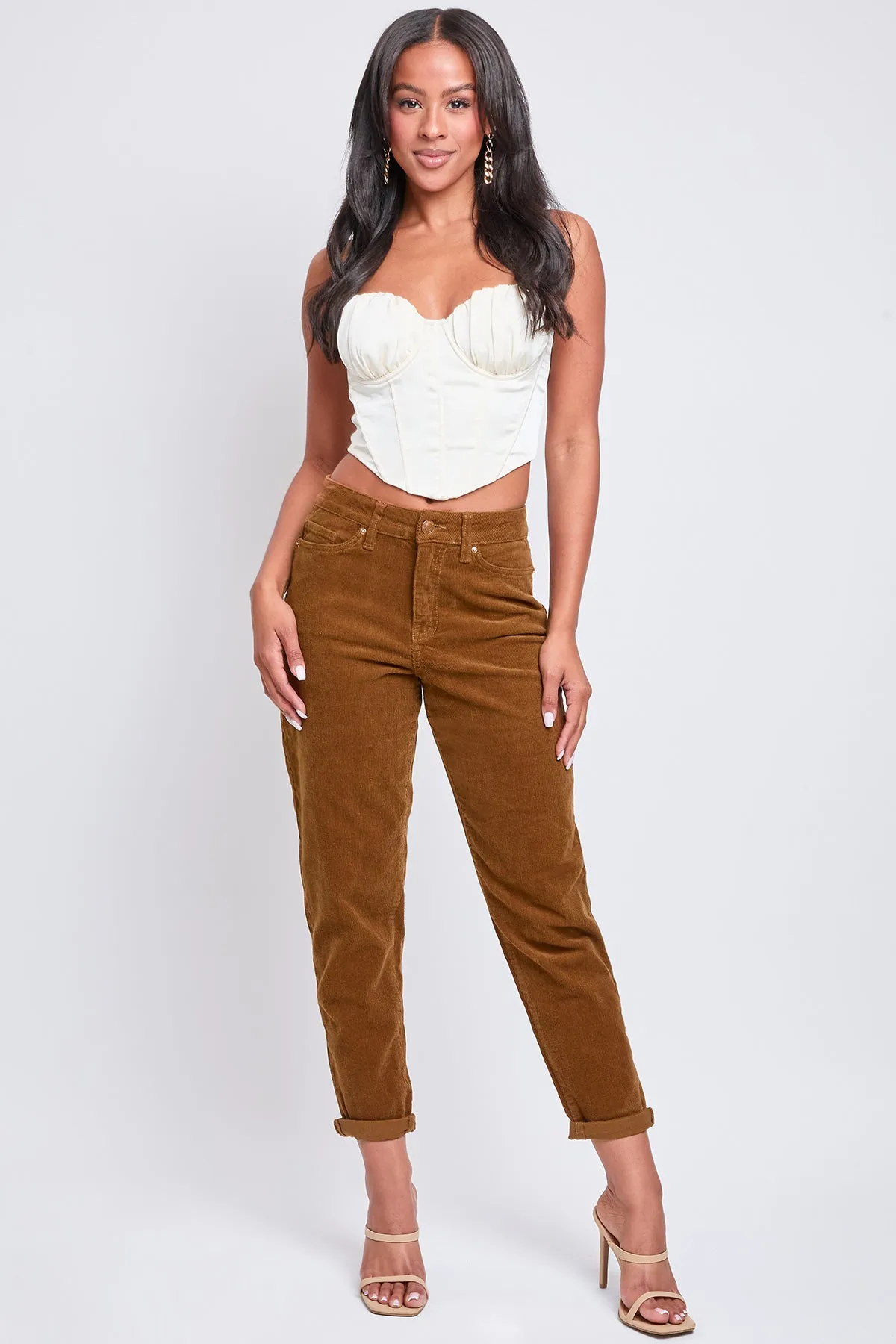 Women's Corduroy Mom Fit Pants