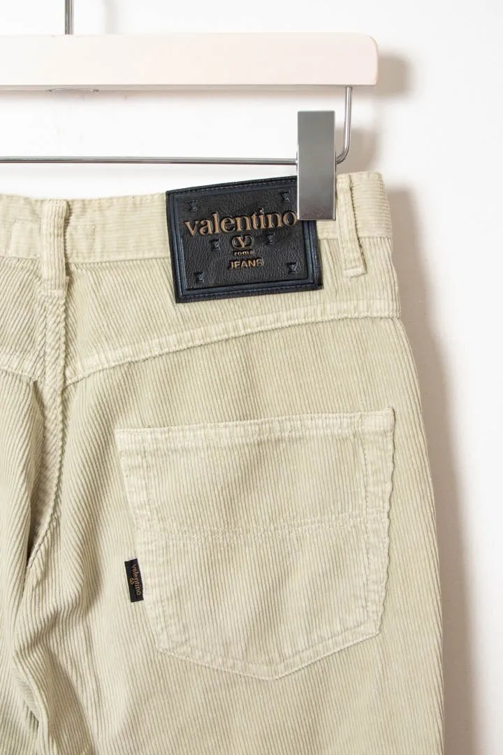 Women's Valentino Garavani High Waisted Corduroy Trousers (S)